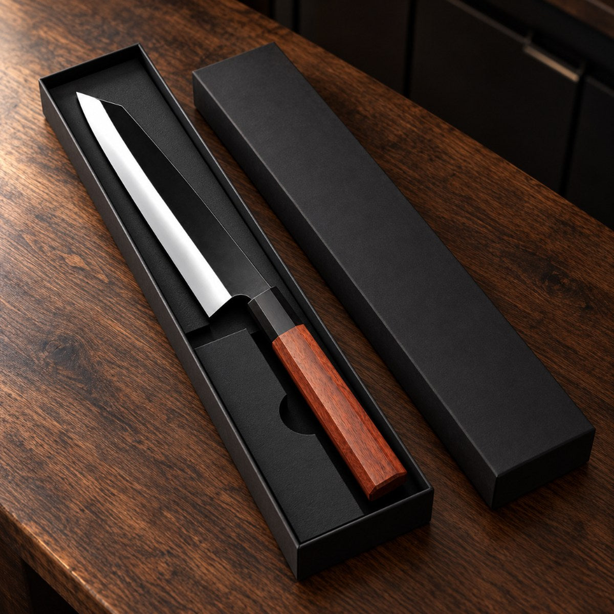 Kiritsuke en su caja negra abierta